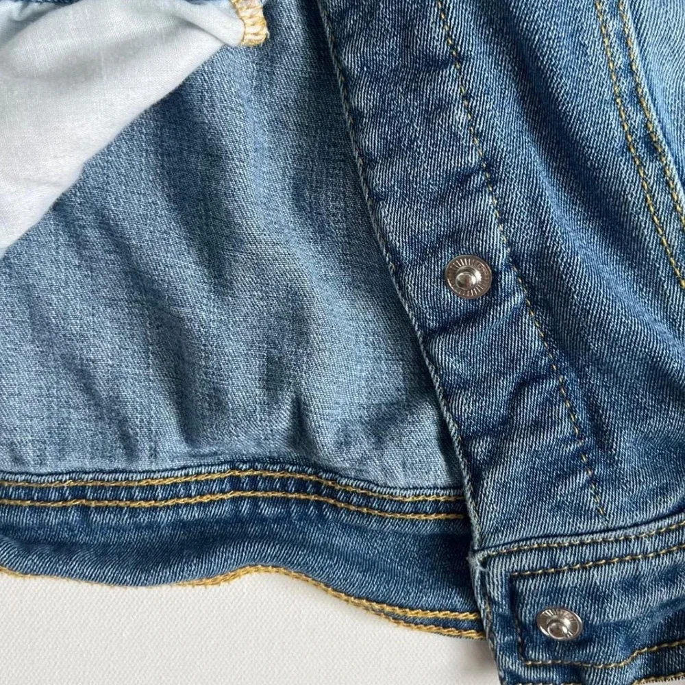 p.s. from Aeropostale Girls Medium Wash Ruffle Denim Jacket Size 12